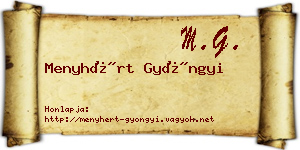 Menyhért Gyöngyi névjegykártya